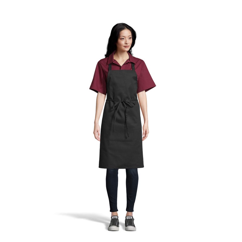 Uncommon Threads mens Restaurant Bib Apron, Black, One Size US - Image 1